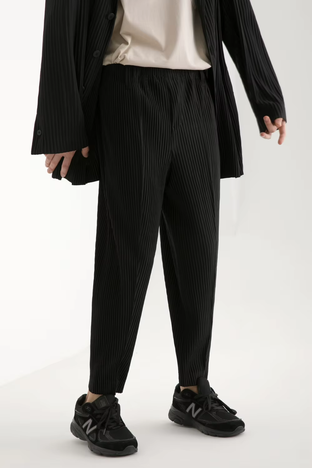 Pantalon plissé Miyake, pantalon fuselé, vêtements pour hommes, pantalon décontracté pour affaires, 