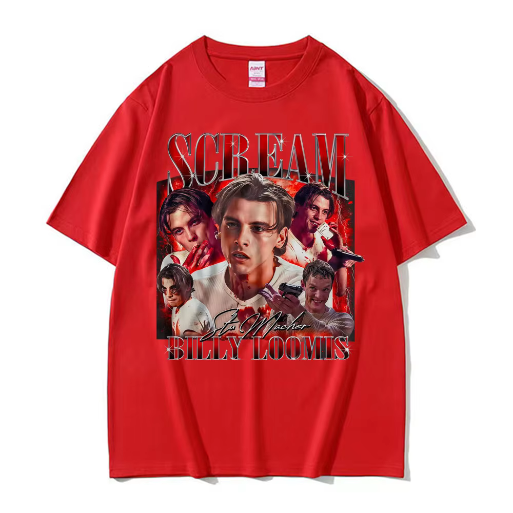Rétro cri film Billy Loomis graphique T-shirt vêtements pour hommes mode Hip Hop classique t-shirts 