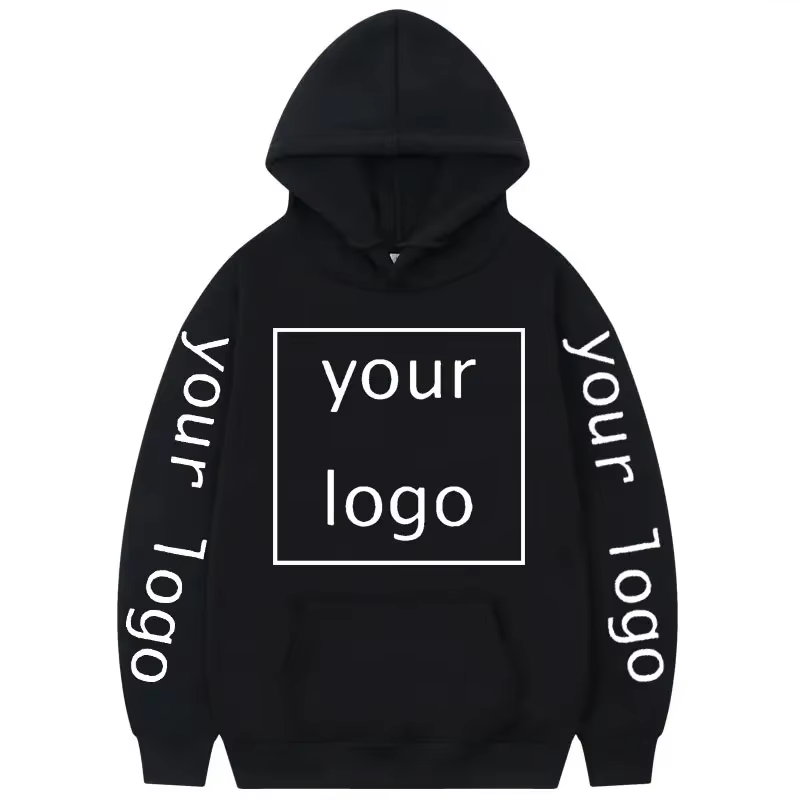 Sweat-shirt à capuche personnalisable avec impression de logo et graphiques, tendance décontractée, 