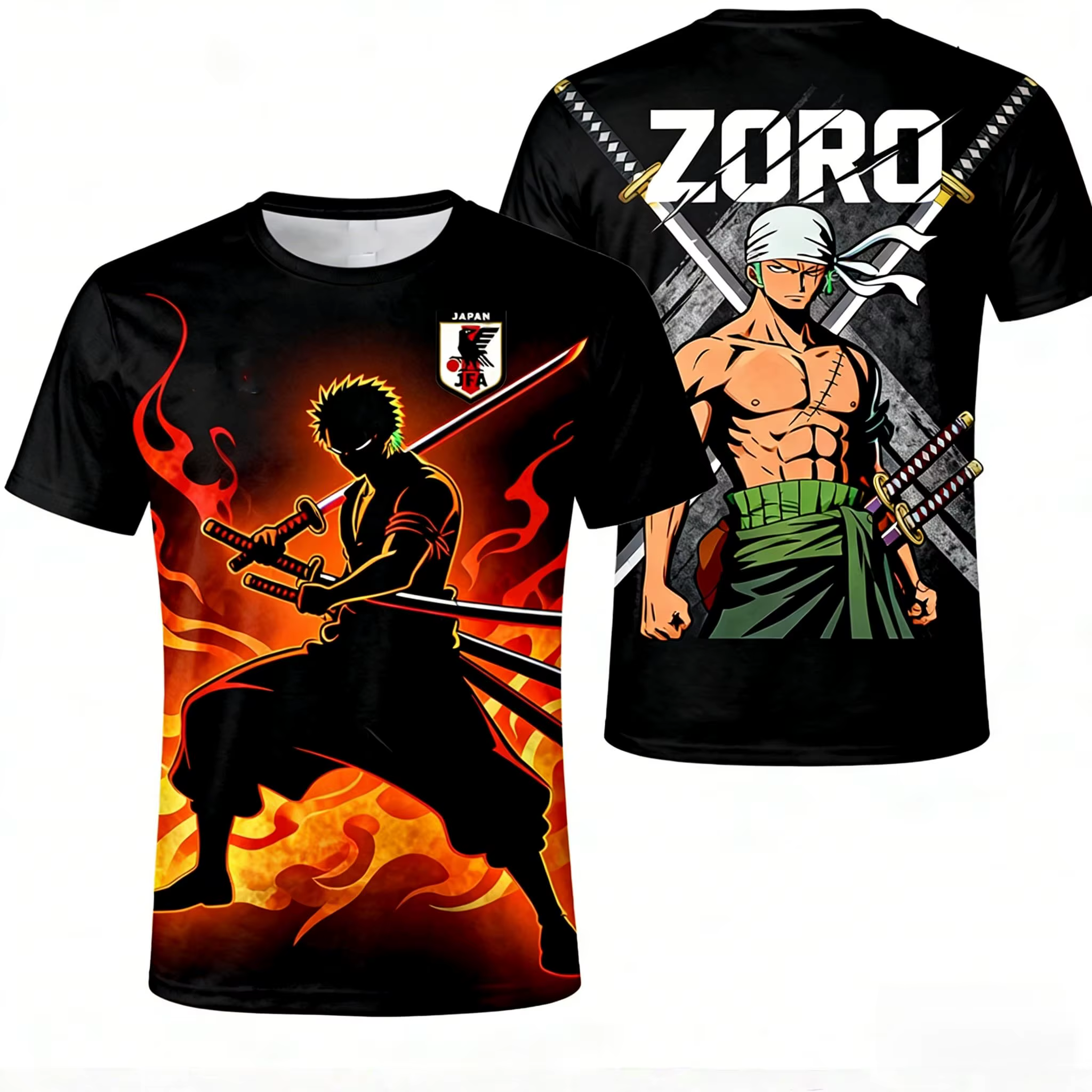 Maillot de football One Piece Zoro édition spéciale Japon, t-shirt de sport pour enfants, t-shirt dé