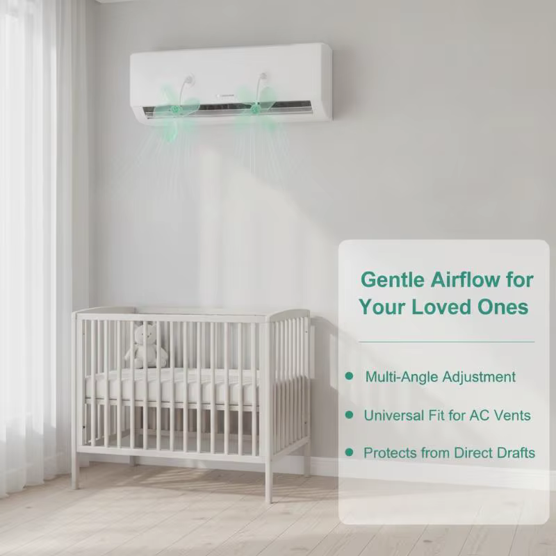 Déflecteur de vent pour climatiseur, 3 pièces, anti-vent direct, réglable pour la maison, le bureau,