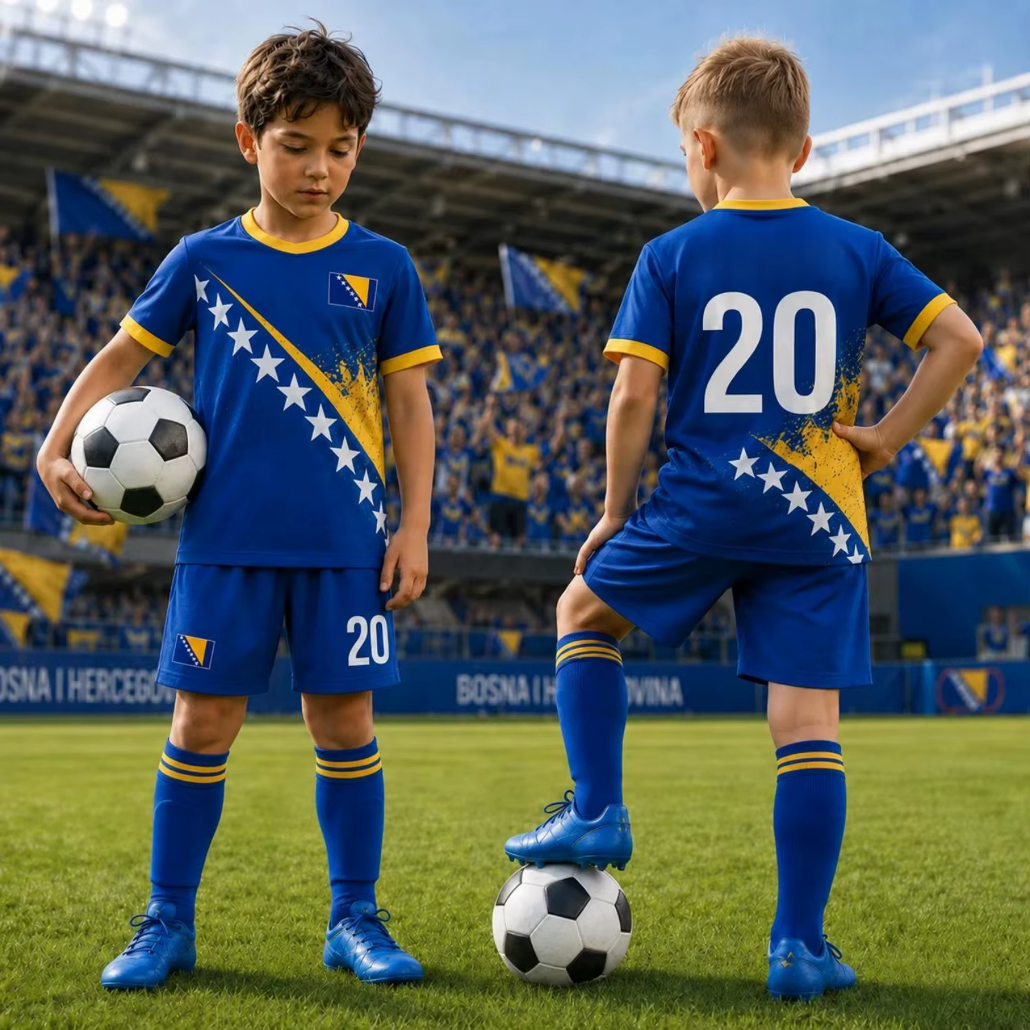 Maillot de football de Bosnie, Maillot de football de Bosnie pour hommes, femmes, jeunes et enfants,