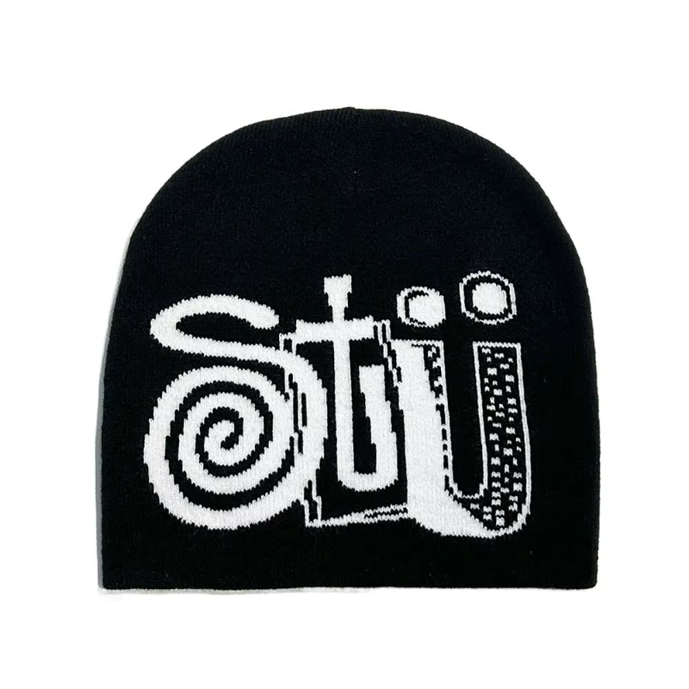 Chapeau de montagne, bonnet en tricot avec impression de lettres, chapeau gothique, chaud, Y2k, hip 