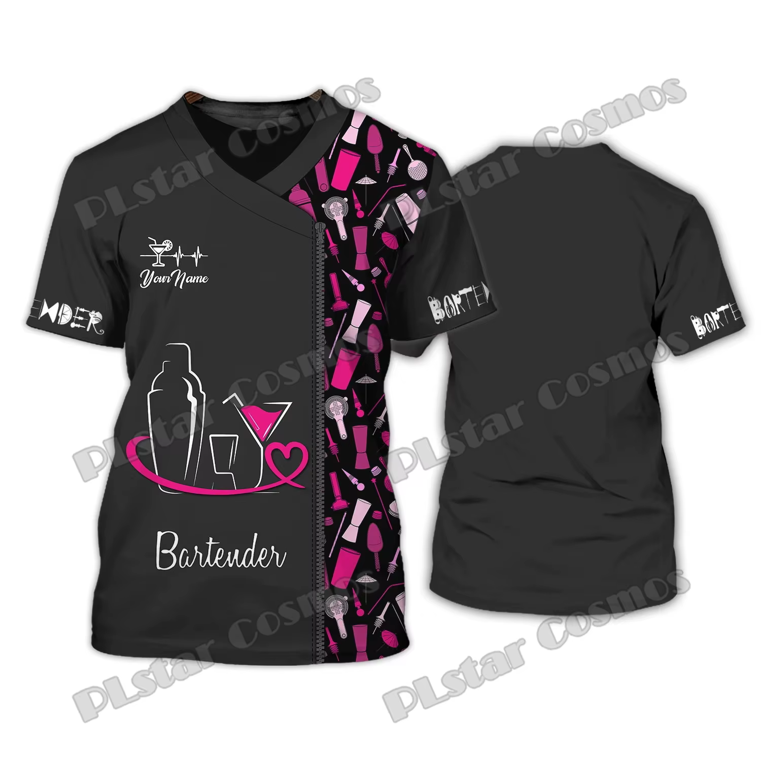 T-shirt unisexe avec nom personnalisé imprimé en 3D pour homme, décontracté, dernier, été, DW211, 20
