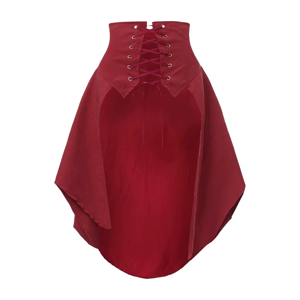 Jupe Burlesque victorienne pour femmes, Corset gothique Steampunk, Costume Punk noir, jupe à agitati