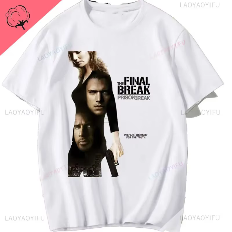 T-shirts vintage pour hommes, vêtements esthétiques inspirés de la série TV Prison Break, Michael Sc