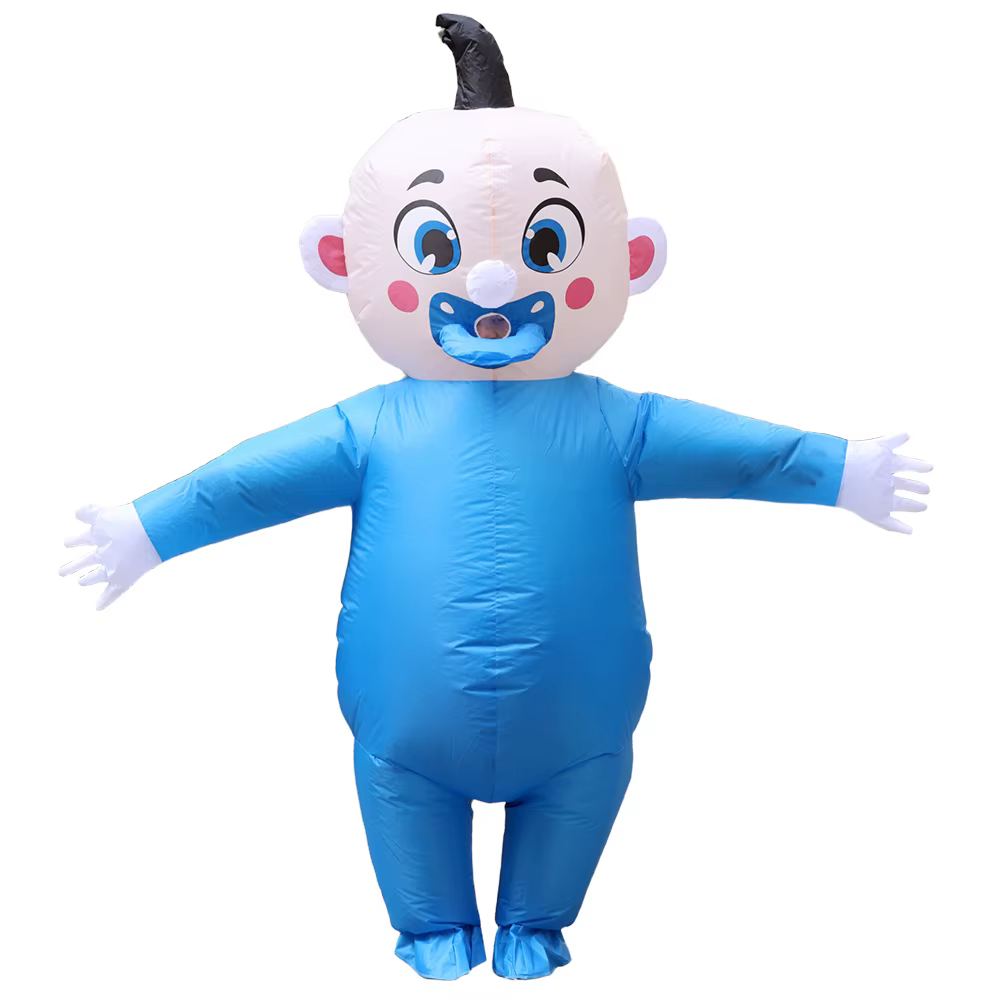 Costume gonflable pour adulte, vêtements de bébé, fête de révélation du sexe, ensemble de costumes a