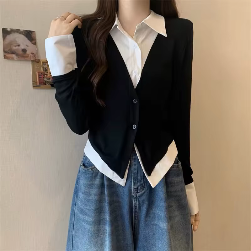 Chemises et chemisiers rayés pour femmes, vêtements de base, modernes, longs, pour jeunes, mignons e