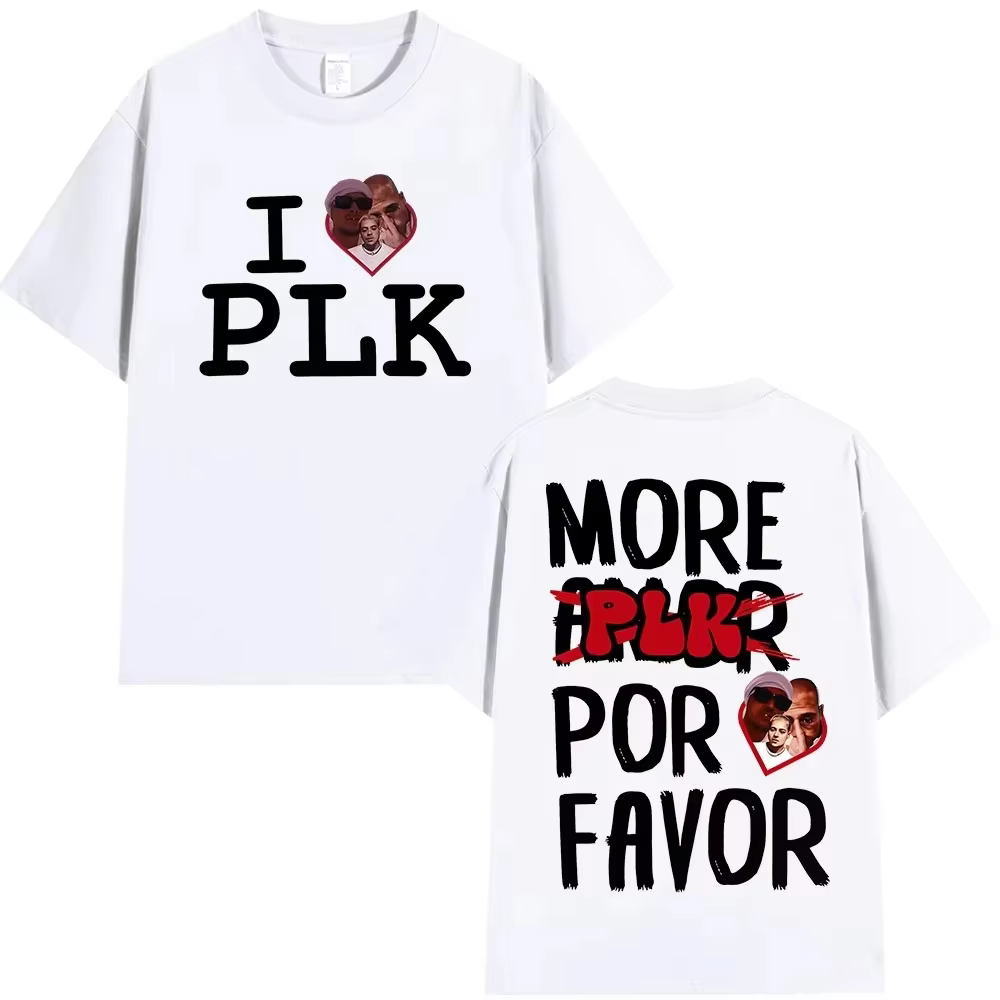 T-shirt Rapper I Love Plk pour hommes et femmes, vêtements à la mode, Vintage, Hip Hop, décontracté,