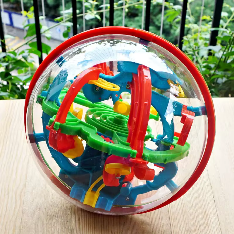 Jeu de puzzle boule labyrinthe 3D-défi de QI du labyrinthe Perplexus avec présentoir pour enfants et