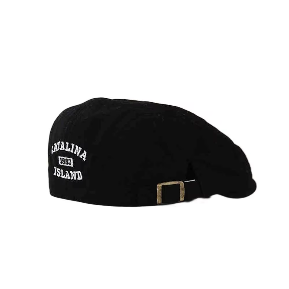 Nouveau Béret Y2K en Coton Brodé de Lettres, Casquette Gavroche Respirante et Réglable