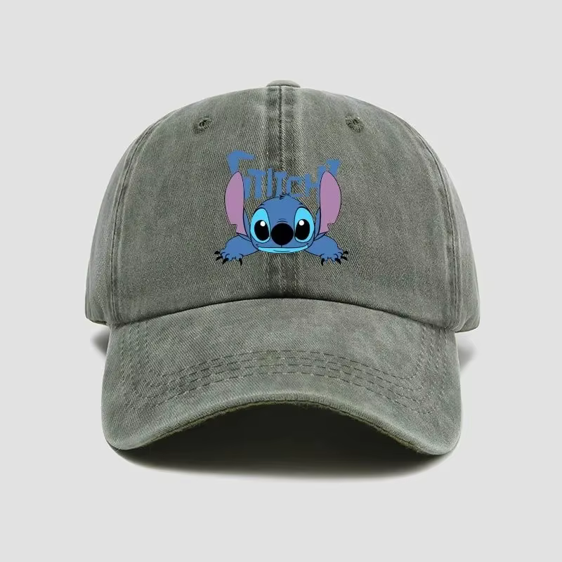 Casquette décontractée Stitch, casquette de baseball respirante à motif de personnage de dessin anim
