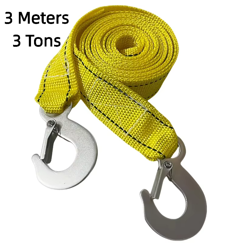 Câble de remorquage de voiture robuste de 3M/4M, 1 pièce, 3 tonnes/5 tonnes, corde de remorque, croc