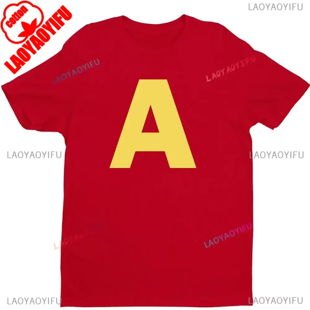 Alvin et les Chipmunks chemise rouge unisexe S/P film Promo Nerd Geek Animation adulte T-shirt graph