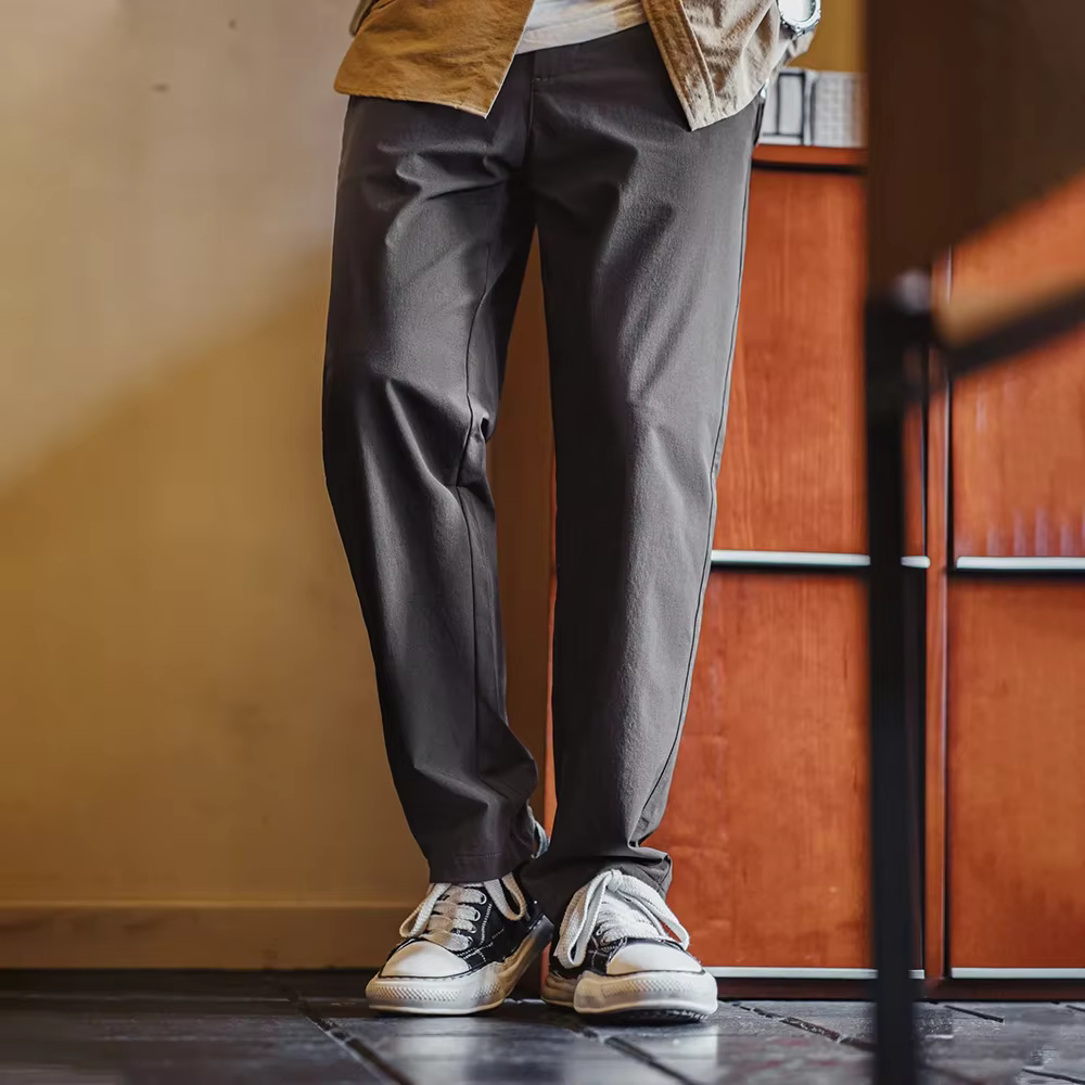 Maden hommes printemps décontracté droit coupe propre costume pantalon résistant aux rides conique b