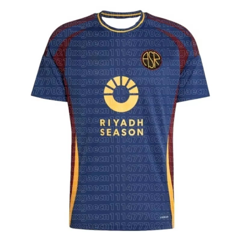 Maillot de football Roma Riyadh Season Special, T-shirt d'été respirant à séchage rapide à manches c