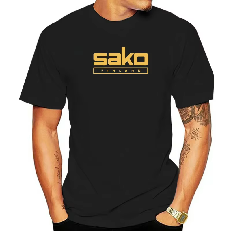 T-shirt pour hommes Sako Finland Sniper Riffle noir, hauts de mode, vêtements Harajuku, tenues manga