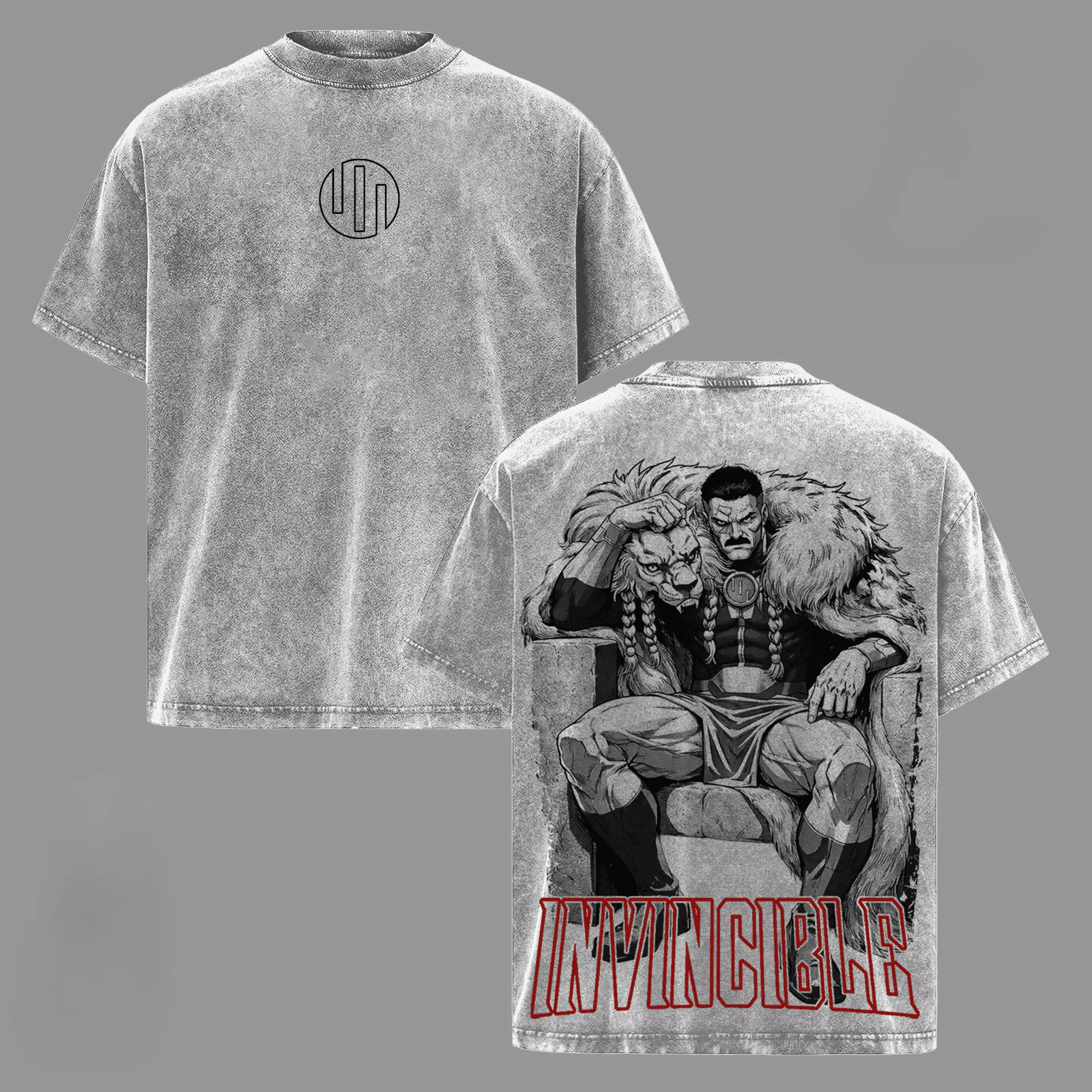 T-shirt imprimé Anime Invincible pour hommes, vêtements Vintage Y2k, t-shirt lavé, été, haute qualit