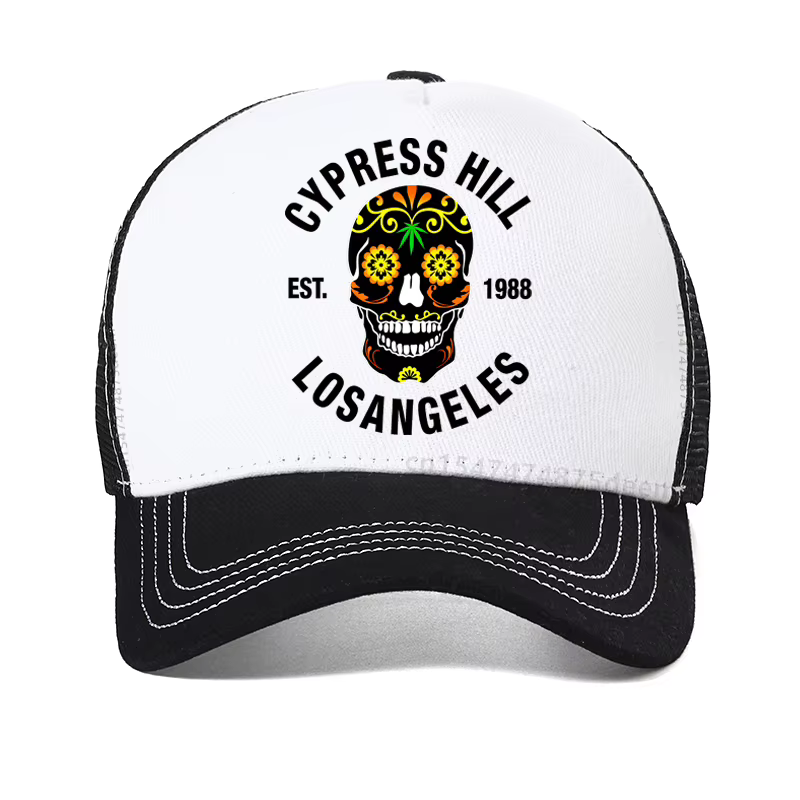 Casquette de baseball Cypress Hill - LA 1988 avec imprimé Sugar Skull, casquette de mode d'été en ma