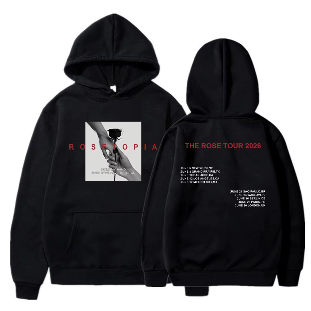 Sweat à capuche The Rose Rosetopia World Tour 2026, sweat à capuche pour concert Kpop, sweat-shirt d