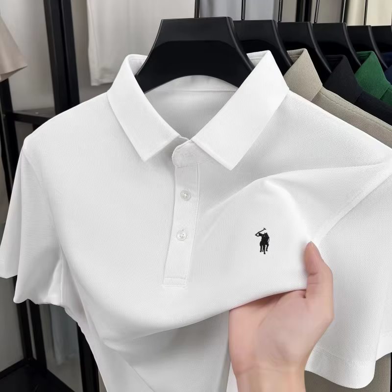 Polo d'été premium pour homme 2026, séchage rapide, respirant, décontracté, mode business, sport, ma