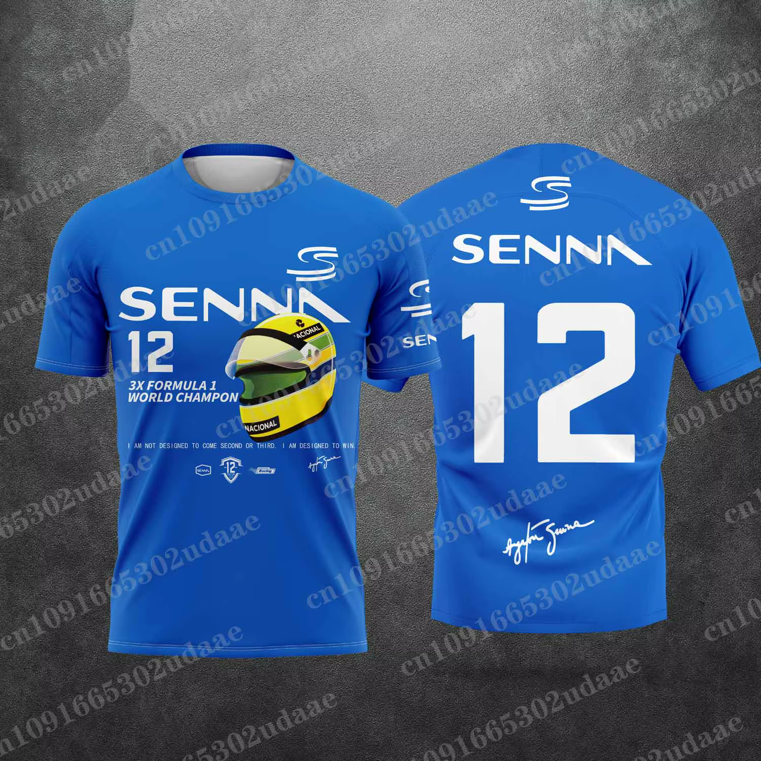 T-Shirt respirant pour hommes et enfants, passionné de sport automobile, Ayrton Senna, mode d'été co