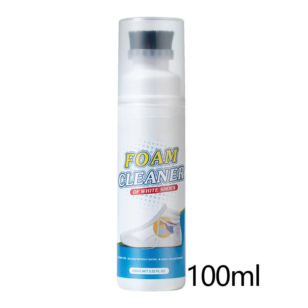 Nettoyant pour baskets 100 ml, nettoyant mousse pour chaussures blanches, bottes, toile, spray anti-