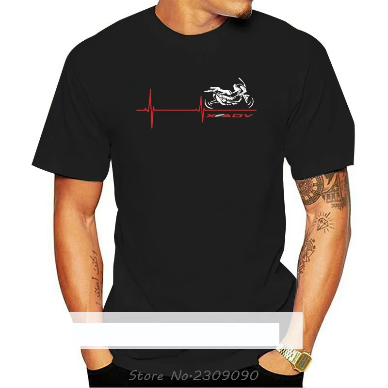 T-shirt unisexe basique à col rond pour moto, T-shirt japonais, Hon Hurcycles X, Adv Cuore, X-Adv Sc