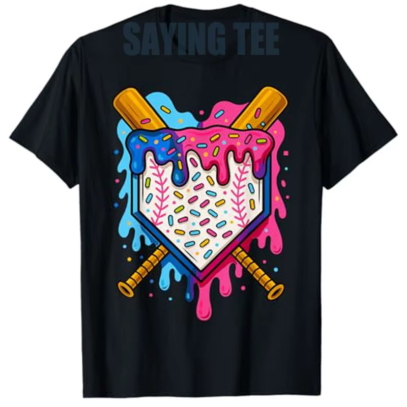 Baseball garçons crème glacée goutte à goutte Baseball T-Shirt été mode manches courtes Blouses Y2k 