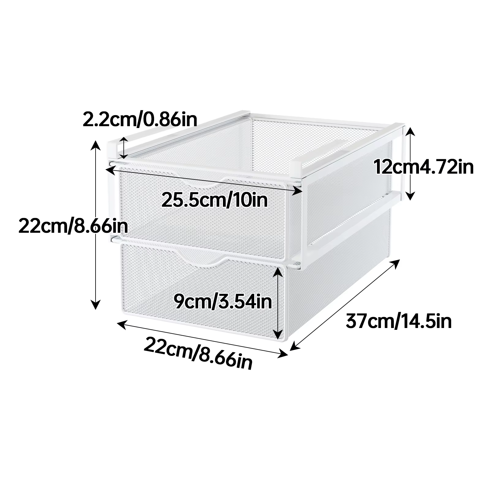 Organisateur de penderie double couche à tiroir coulissant pour sous-vêtements et vêtements, sans pe