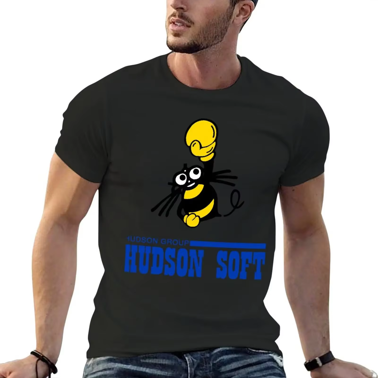 Hudson-T-shirt de boxe doux avec logo d'équation pour hommes, chemises de créateurs douaniers, grand