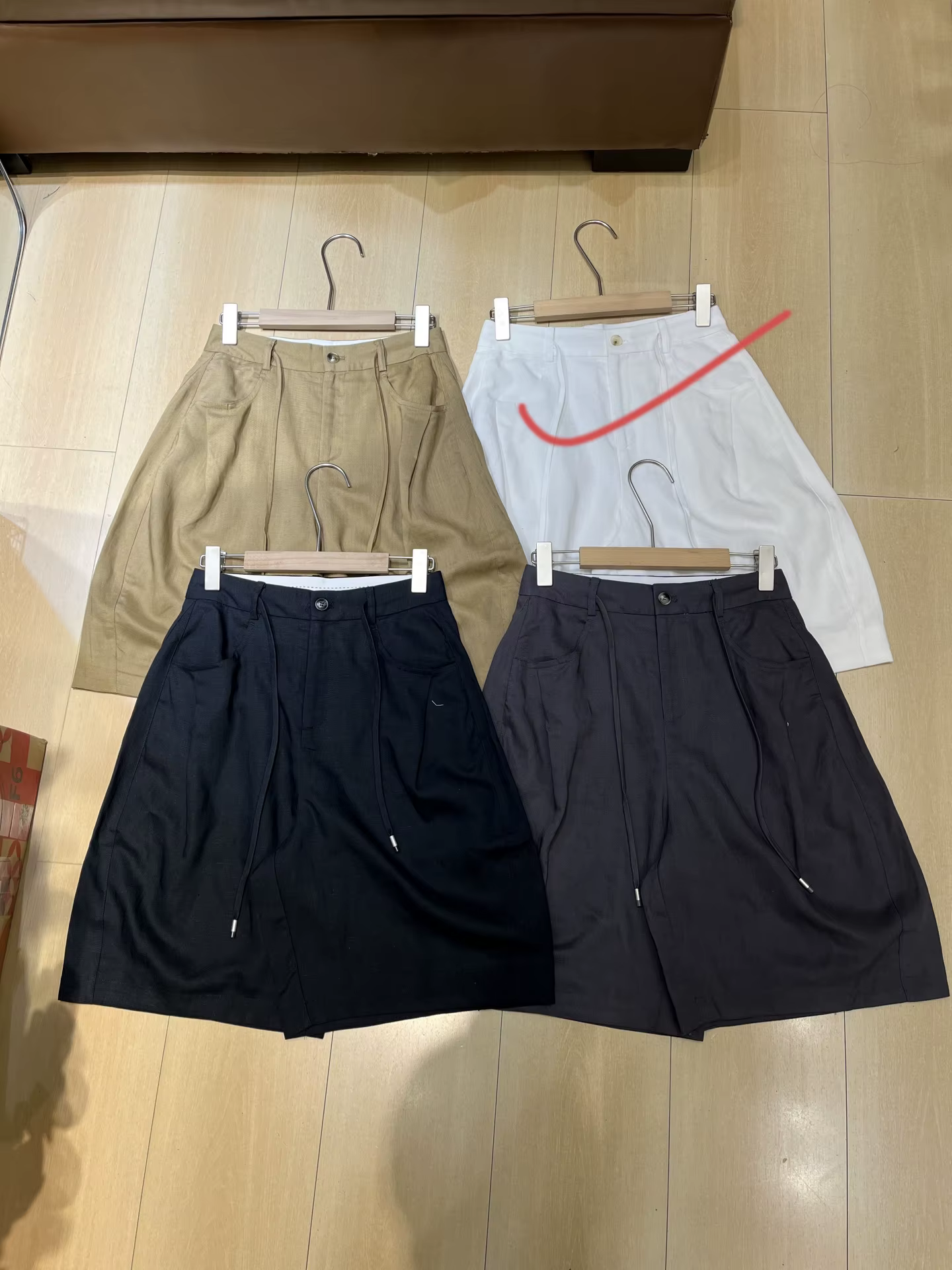 Shorts Bermuda à Taille Haute et Jambes Larges pour Femmes – Shorts Décontractés Légers d'Été (Longu