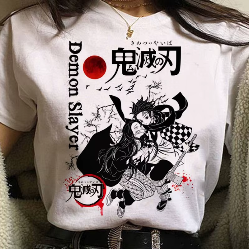 T-shirt décontracté à manches courtes pour hommes et femmes, imprimé de personnages de dessins animé