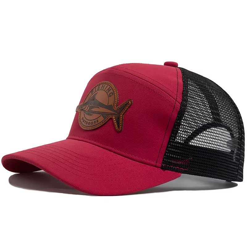 Casquette de baseball pour hommes et femmes, étiquette en cuir de requin, chapeau de camionneur déco