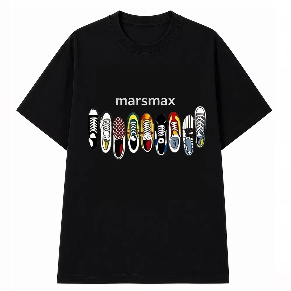 T-shirt tendance pour homme en coton 100% Mars Max Print, idéal pour l'été, les activités quotidienn