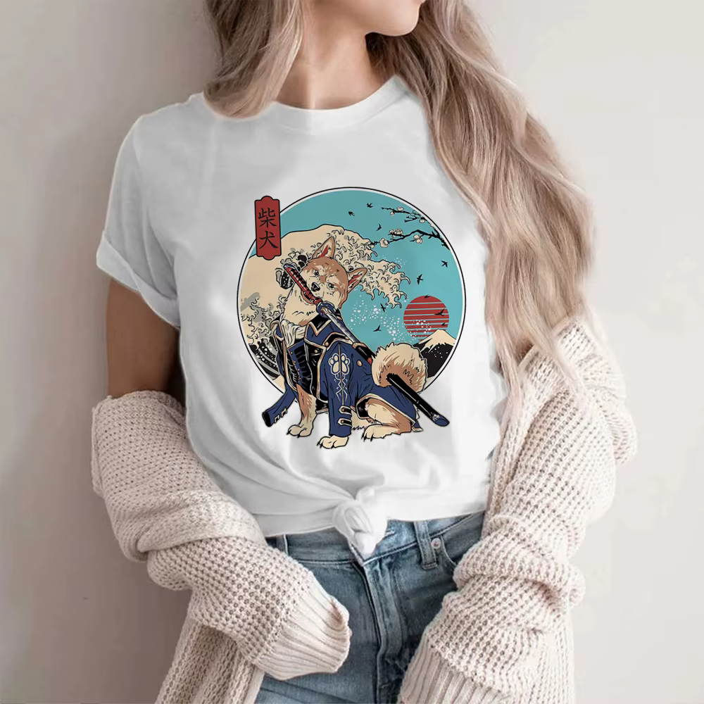 Akita Inu t-shirt femmes Y2K t-shirt femme drôle japonais streetwear vêtements