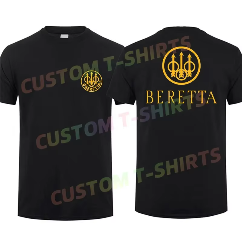 T-shirt décontracté pour homme 2025 – Motif Beretta Armes à feu – T-shirt graphique d'été à manches 