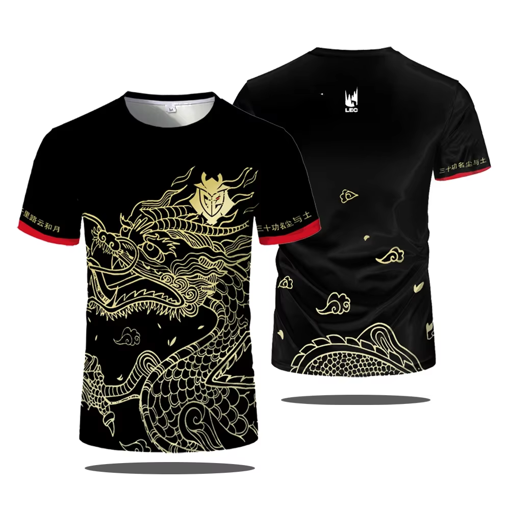 Uniforme d'équipe d'e-sport, t-shirt G2 Sports, maillot des Jeux sportifs nationaux, t-shirts pour h