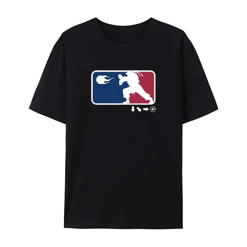 T-Shirt classique de jeu de combat, en coton, avec image graphique, pour hommes et femmes, Streetwea