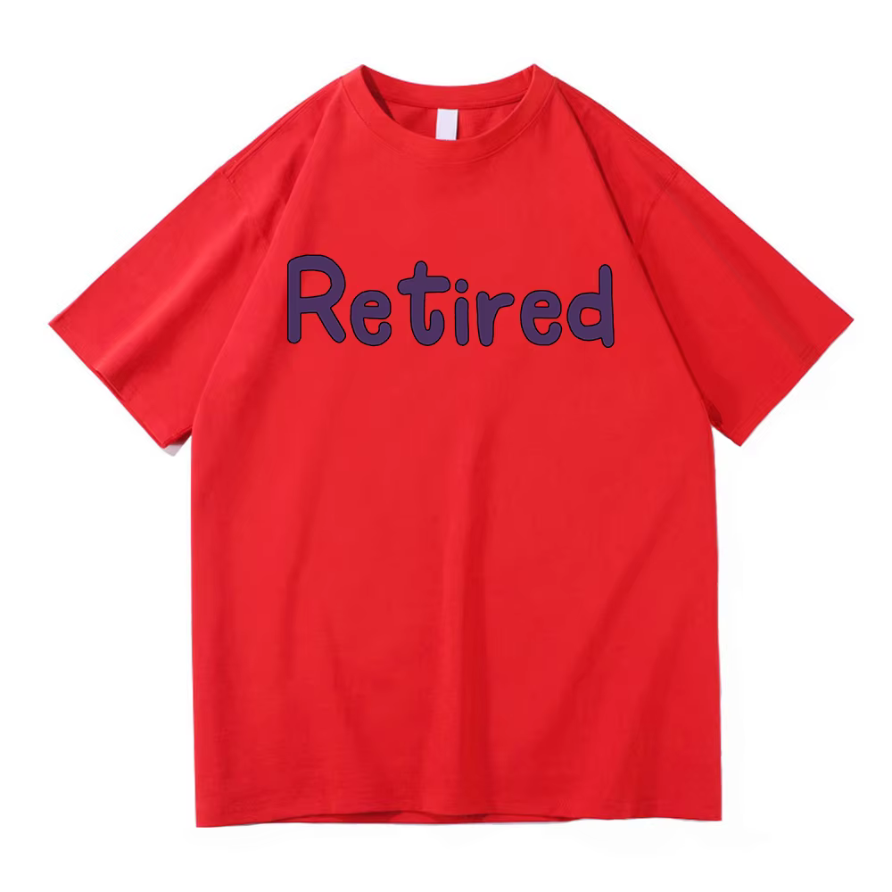 T-shirt unisexe SakamPain Denci, Shin Taro Anime, imprimé lettre, pays retraité, t-shirts en coton m