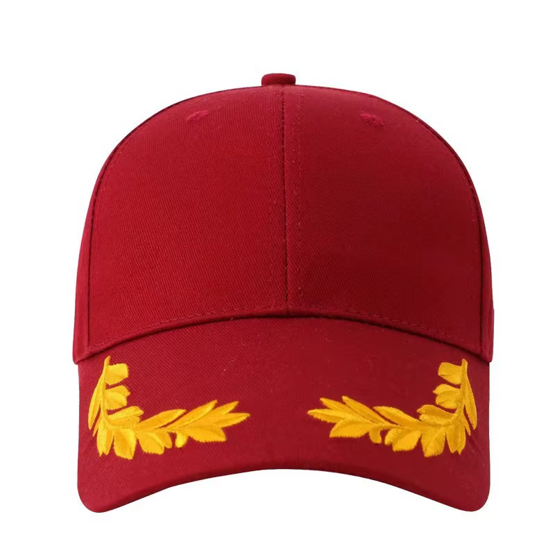 Casquette de baseball en point de blé - Chapeau de soleil en coton à 6 panneaux avec boucle en laito