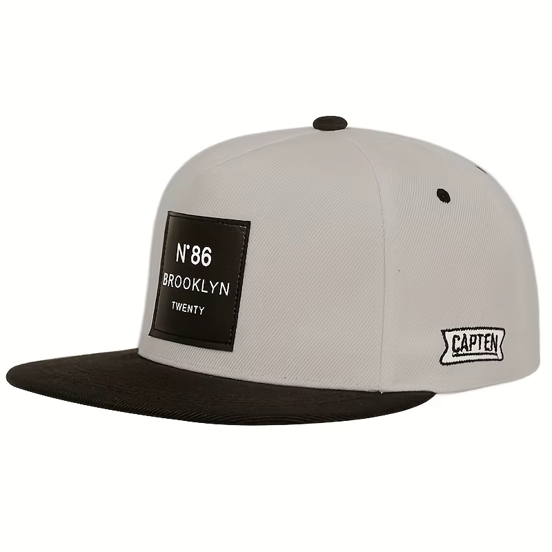 Brooklyn N ° Casquette de baseball snapback 86 Twenty à visière plate, style hip-hop, avec patch en 