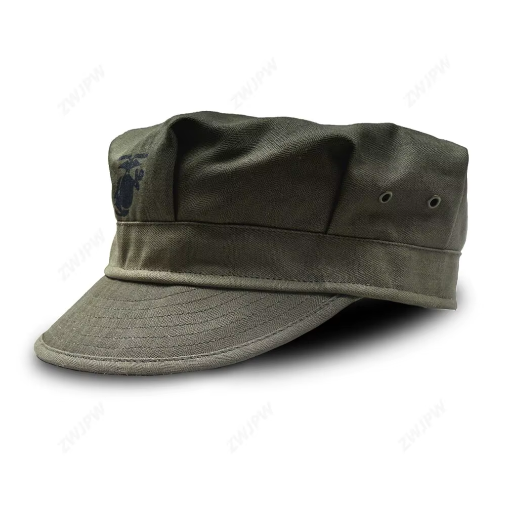 CAMOUFLAGE-Chapeau de casquette US HBT USMC PACIFIC, chemise de la seconde guerre mondiale, AKI MARI