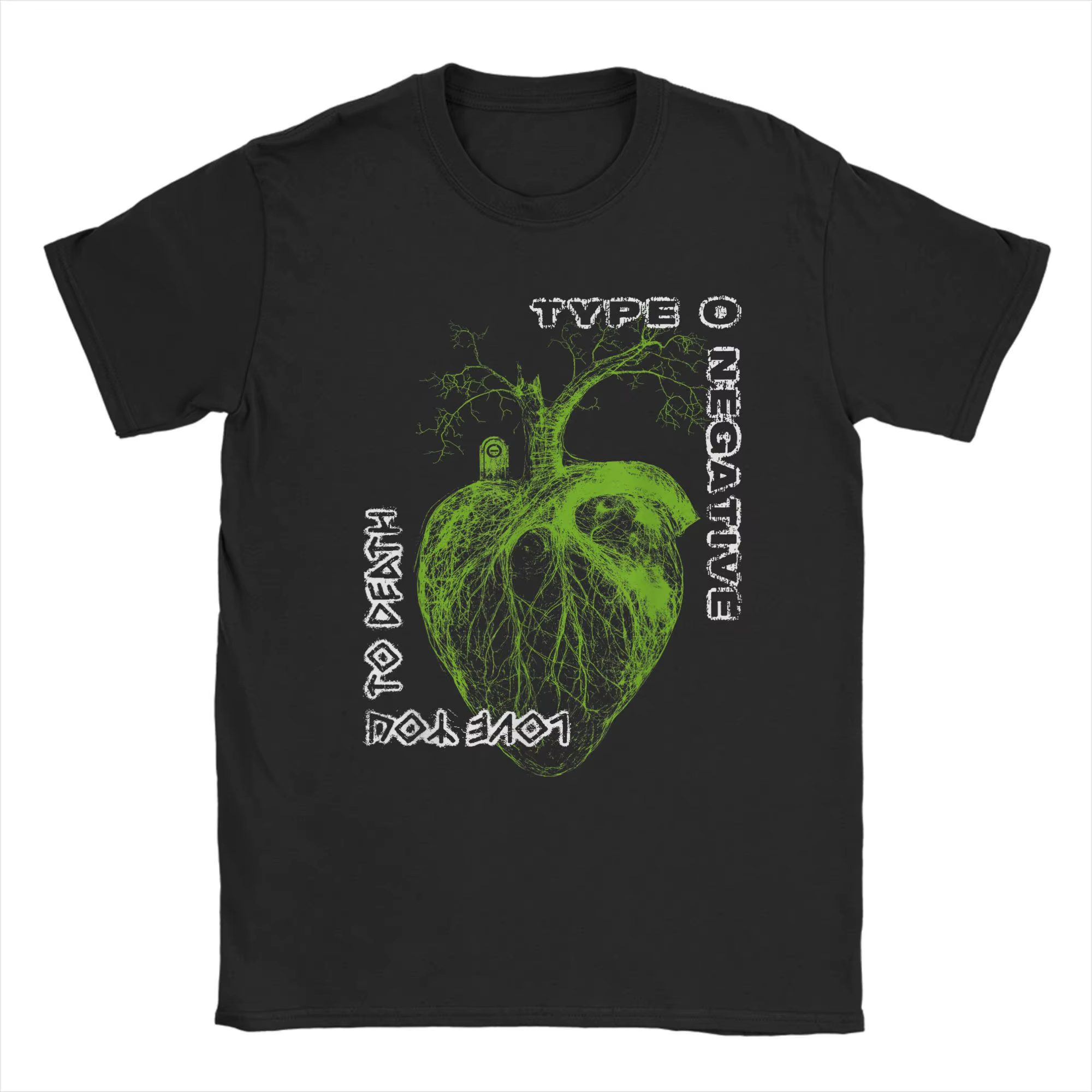 Hommes Type O coeur négatif vous à la mort t-shirts groupe Album de musique coton merch nouveauté à 