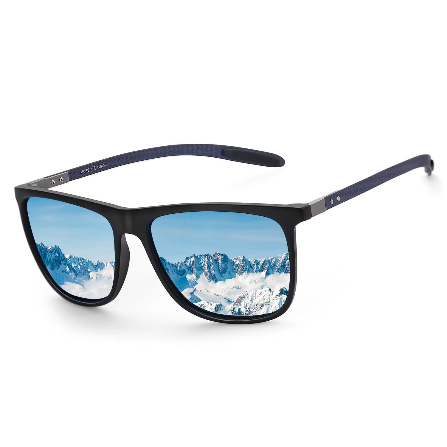 ZENOTTIC – lunettes de soleil polarisées carrées pour hommes, ultralégères en fibre de carbone, prot