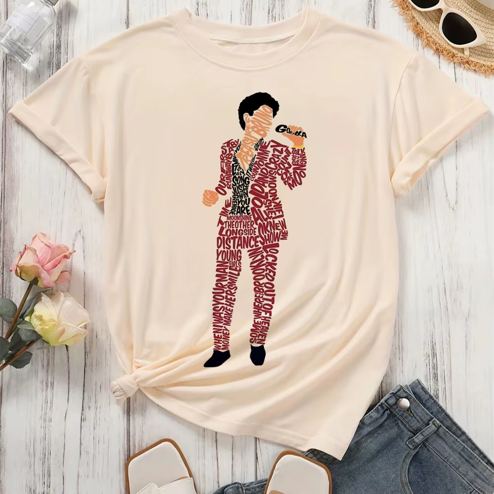 Bruno Mars – t-shirts pour femmes, style vintage Harajuku, punk, respirants, numériques, gothiques, 