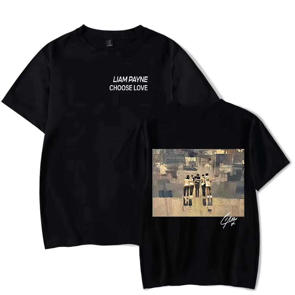 Liam Payne choisir amour t-shirt Payne hommage t-shirt à manches courtes col rond t-shirt haute qual