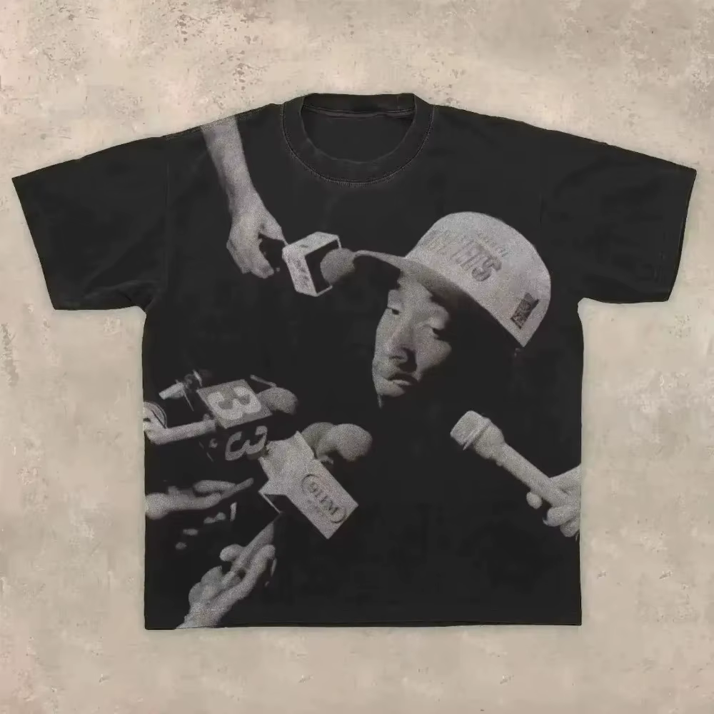 T-shirt décontracté pour hommes et femmes, style rétro américain, style streetwear, nouvelle collect