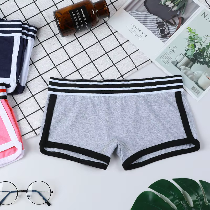 Culotte boxer taille basse pour femme, sous-vêtements confortables et respirants, pantalons pour dam