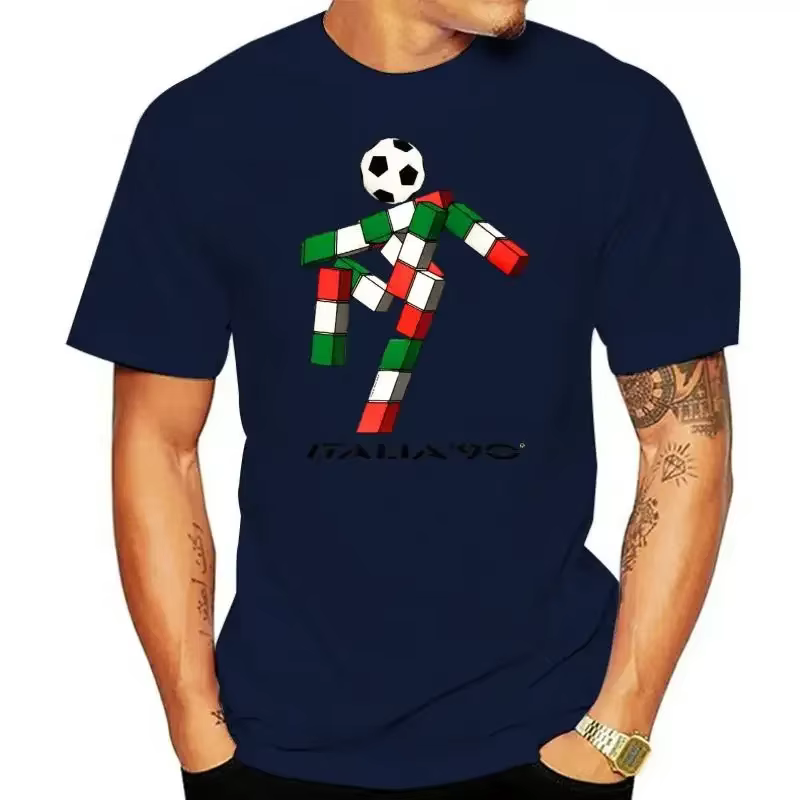 T-shirt rétro 2 pour hommes, mascotte de football italienne, Tumblr, vêtements de football, t-shirts